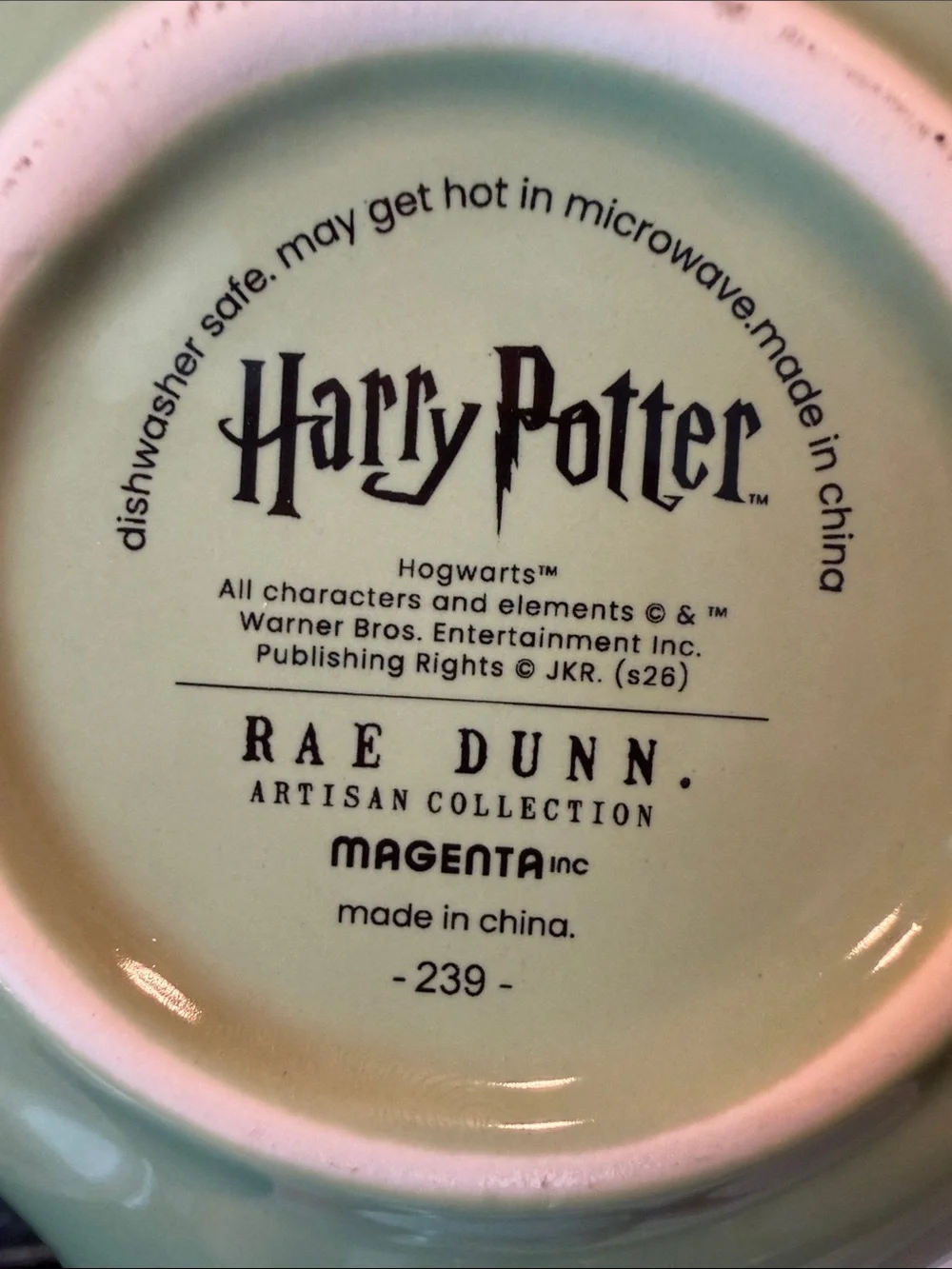 New 2026 Rae Dunn x Harry Potter Hogwarts Ceramic Spoon Rest Sage Green 25 Years